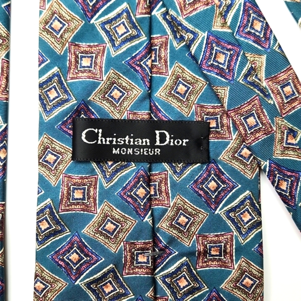 Christian Dior Italian Silk Monsieur Necktie, Vintage 90s